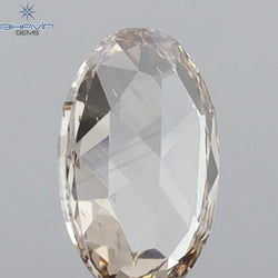 0.34 CT Oval Shape Natural Diamond Brown Color VS1 Clarity (6.04 MM)