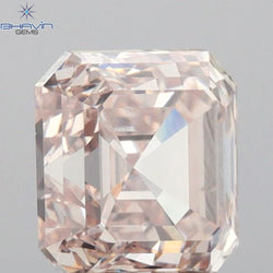 1.10 CT Emerald Diamond Brown Color Natural Diamond VS2 Clarity (5.47 MM)