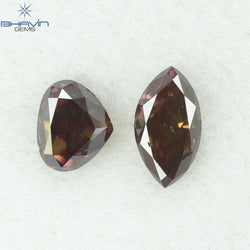 0.38 CT/2 CT Mix Shape Natural Diamond Pink Color SI2 Clarity (4.97 MM)