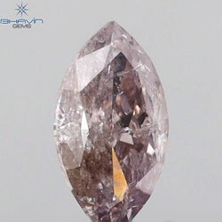 0.10 CT マーキス シェイプ ナチュラル ルース ダイヤモンド ブラウン ピンク カラー VS2 クラリティ (5.00 MM)
