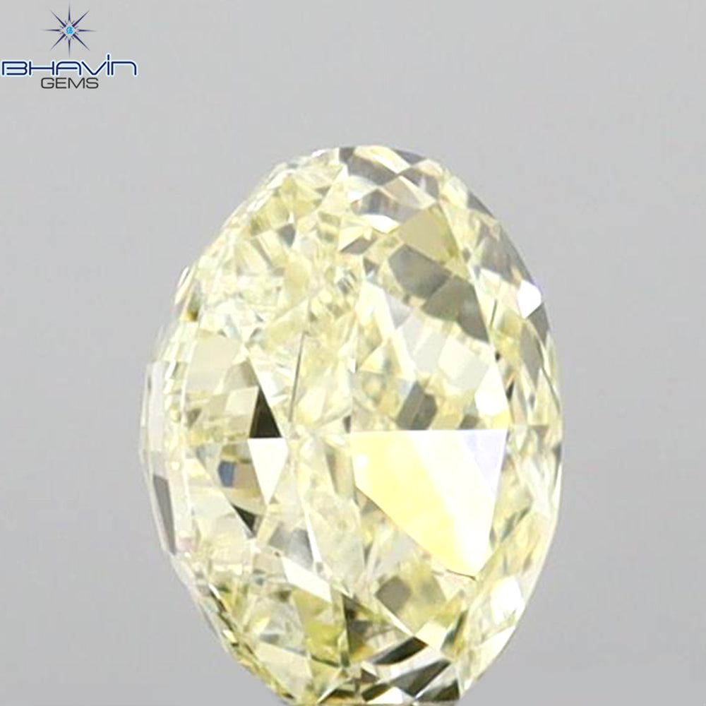 0.40 CT Oval Shape Natural Diamond Yellow Color VS2 Clarity (5.07 MM)