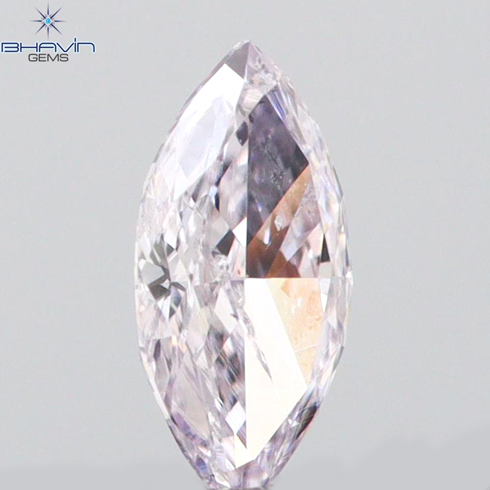 0.08 CT Marquise Shape Natural Loose Diamond Pink Color I1 Clarity (4.46 MM)