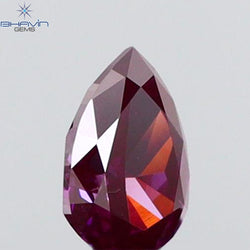 0.09 CT Pear Shape Natural Diamond Pink Color SI1 Clarity (3.52 MM)