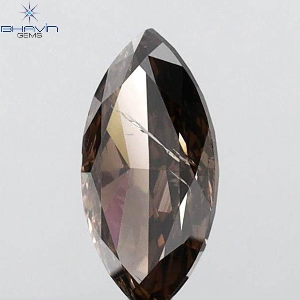 1.01 CT Marquise Shape Natural Loose Diamond Brown Color I1 Clarity (9.23 MM)