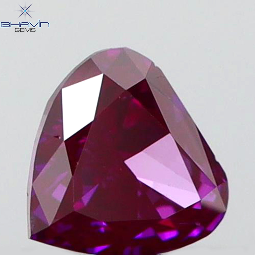 0.09 CT Heart Shape Enhanced Pink Color Natural Loose Diamond VS1 Clarity (2.60 MM)