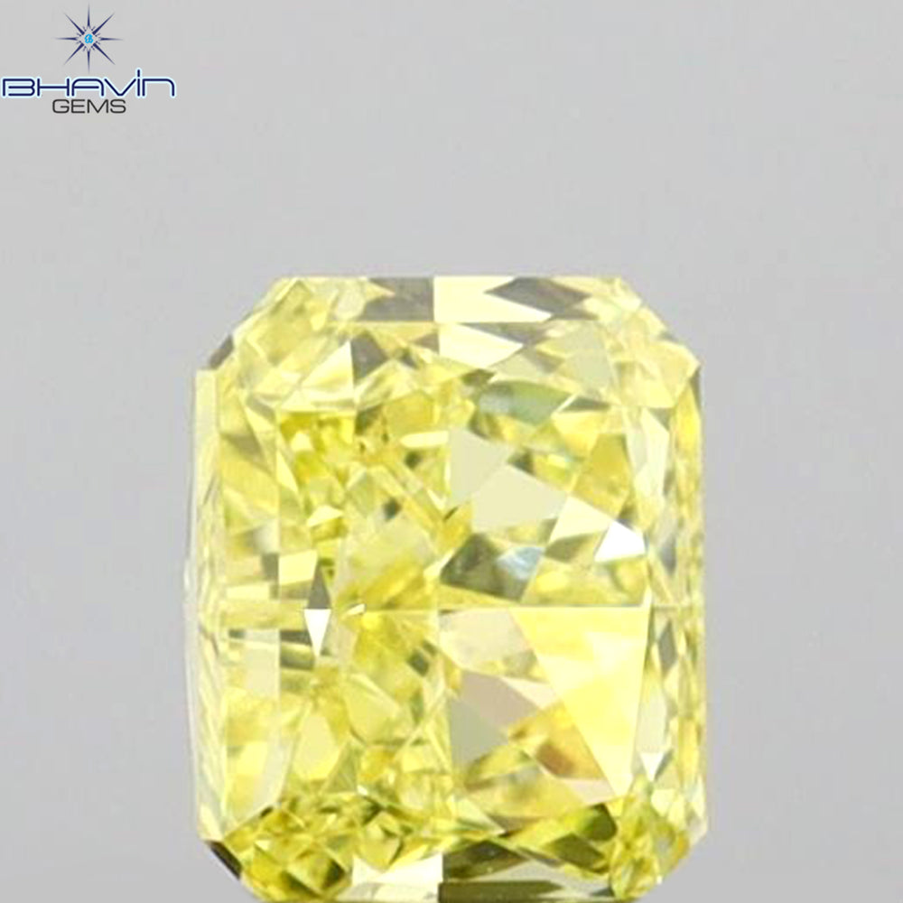 0.29 CT Radiant Shape Natural Diamond Yellow Color VVS1 Clarity (4.08 MM)
