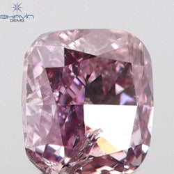 0.07 CT Cushion Shape Natural Diamond Pink Color SI2 Clarity (2.50 MM)