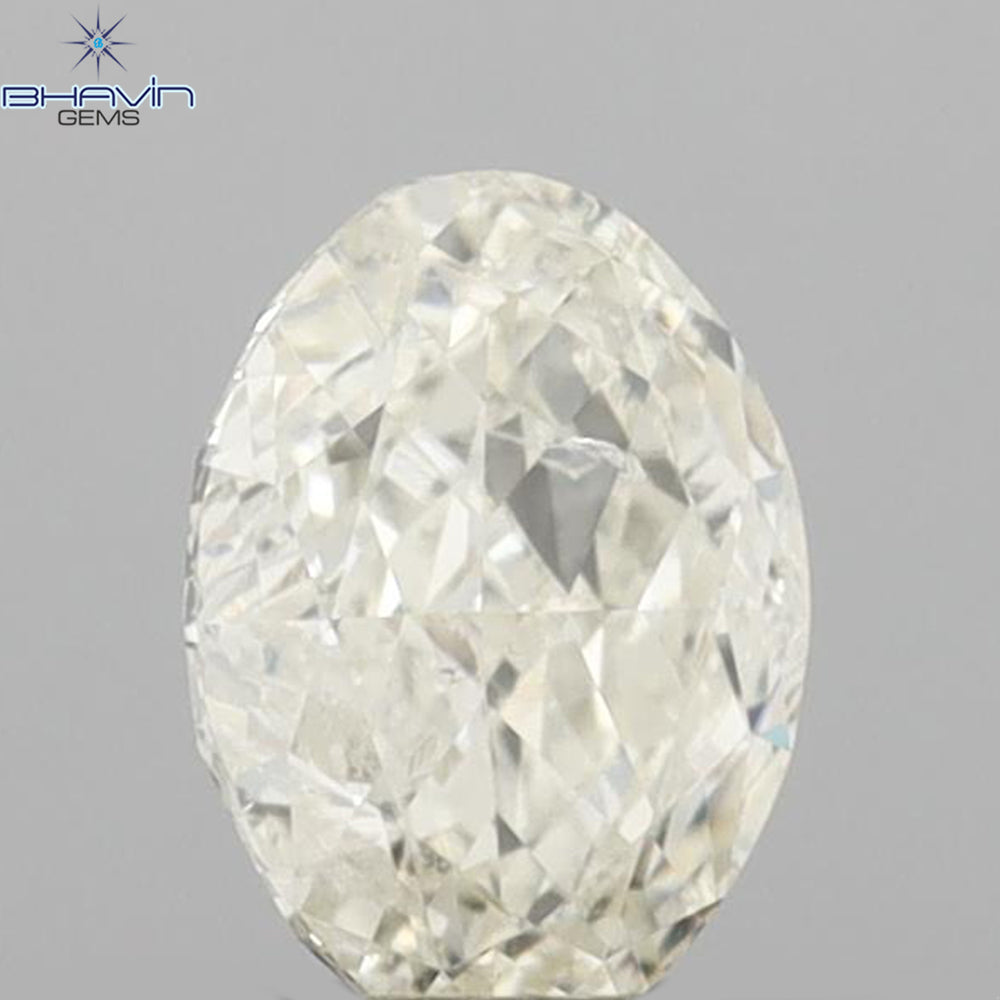 0.53 CT Oval Shape Natural Diamond Yellow Color SI1 Clarity (5.78 MM)
