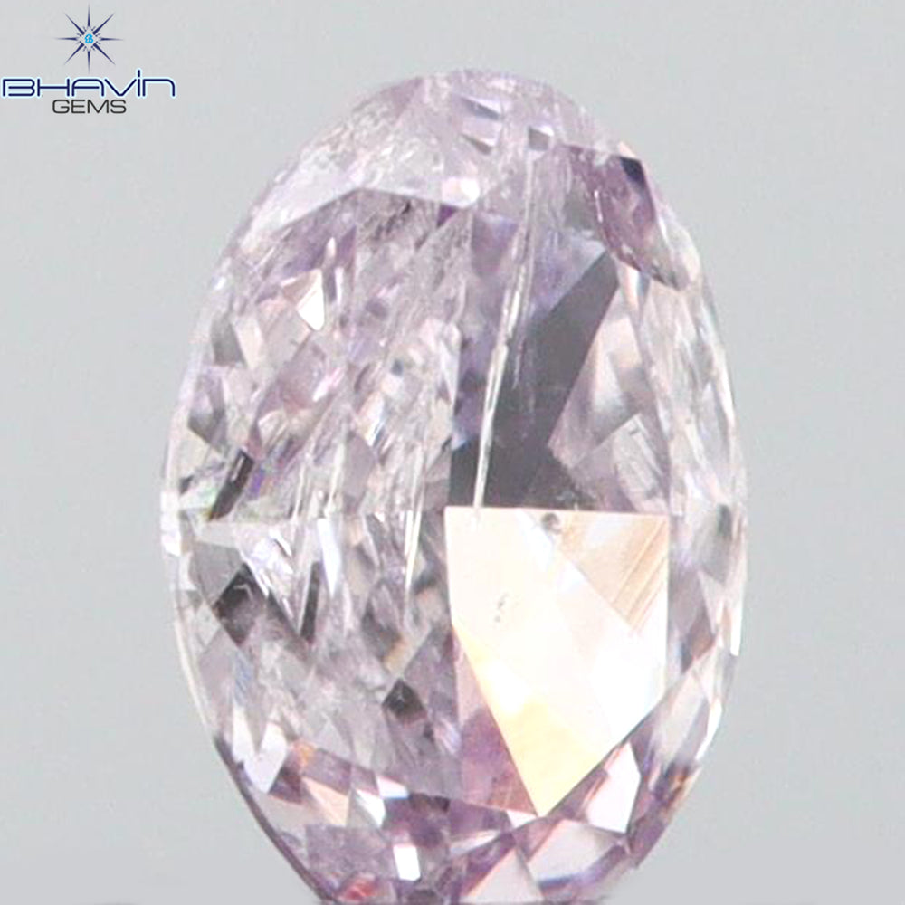 0.09 CT Oval Shape Natural Diamond Pink Color SI2 Clarity (3.38 MM)