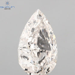 GIA Certified 1.14 CT Pear Natural Diamond Brown Color VS1 Clarity (8.62 MM)