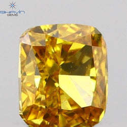 0.11 CT Cushion Shape Natural Diamond Orange Color VS2 Clarity (2.72 MM)