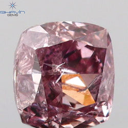 0.17 CT Cushion Shape Natural Diamond Pink Color I2 Clarity (3.12 MM)