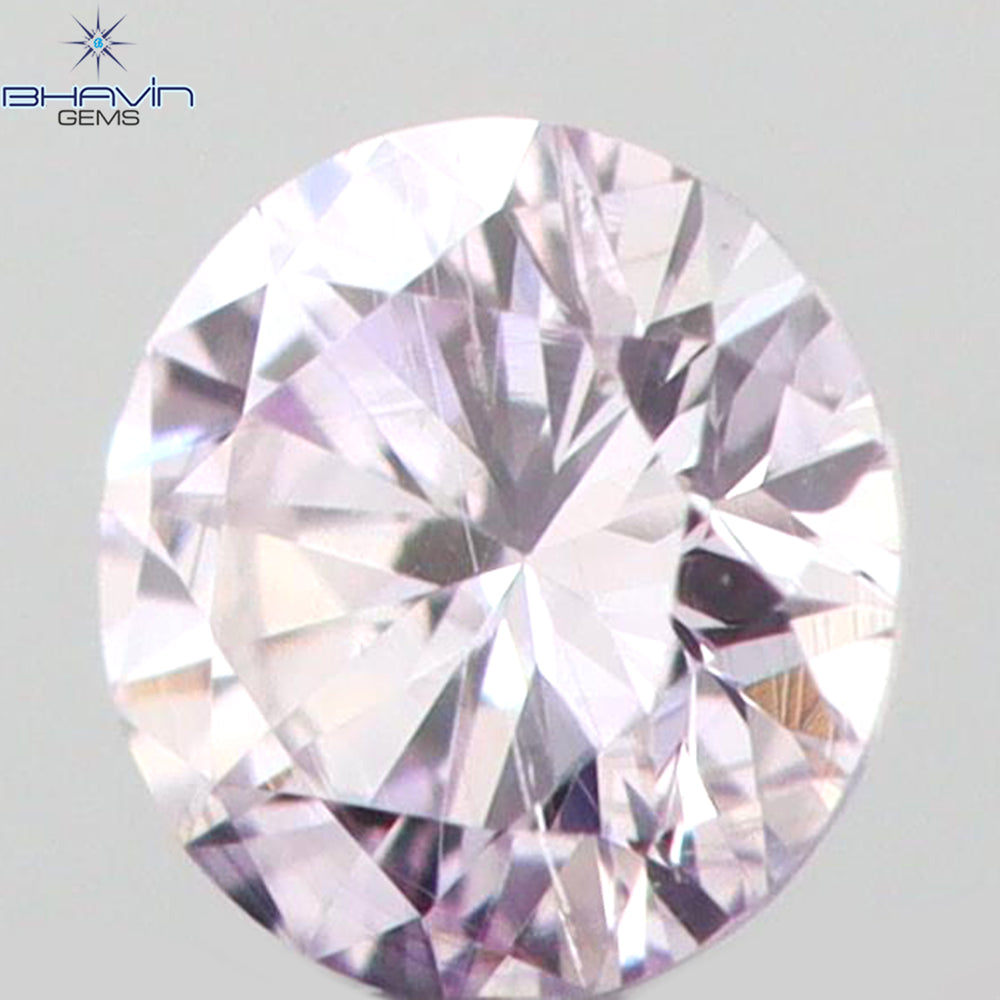 0.05 CT Round Shape Natural Diamond Pink Color VS2 Clarity (2.43 MM)