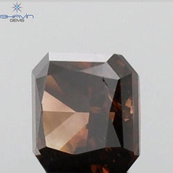 0.20 CT Radiant Shape Natural Diamond Red Color SI1 Clarity (3.17 MM)
