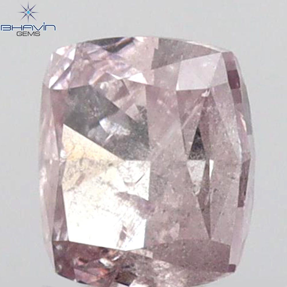 0.51  CT Cushion Shape Natural Diamond Pink Color I2 Clarity (4.58 MM)