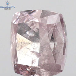 0.51  CT Cushion Shape Natural Diamond Pink Color I2 Clarity (4.58 MM)
