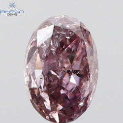0.13 CT Oval Shape Natural Diamond Pink Color SI1 Clarity (2.79 MM)