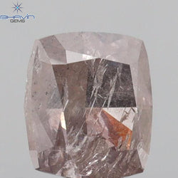 0.70 CT Cushion Shape Natural Loose Diamond Pink Color I2 Clarity (4.98 MM)