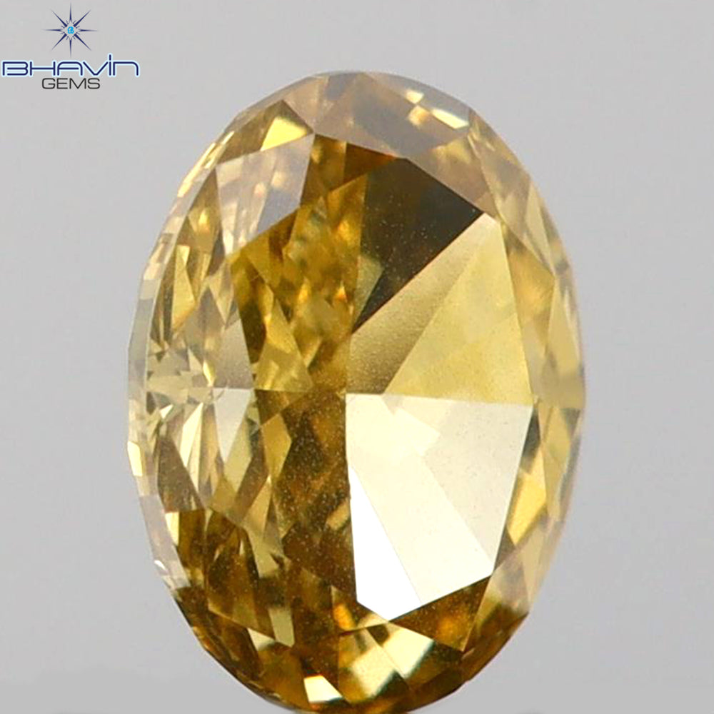 0.24 CT Oval Shape Natural Diamond Green(Chameleon) Color SI1 Clarity (4.31 MM)