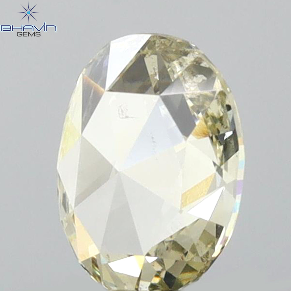0.55 CT Oval Shape Natural Diamond Yellow Color SI1 Clarity (6.50 MM)