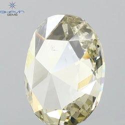 0.55 CT Oval Shape Natural Diamond Yellow Color SI1 Clarity (6.50 MM)