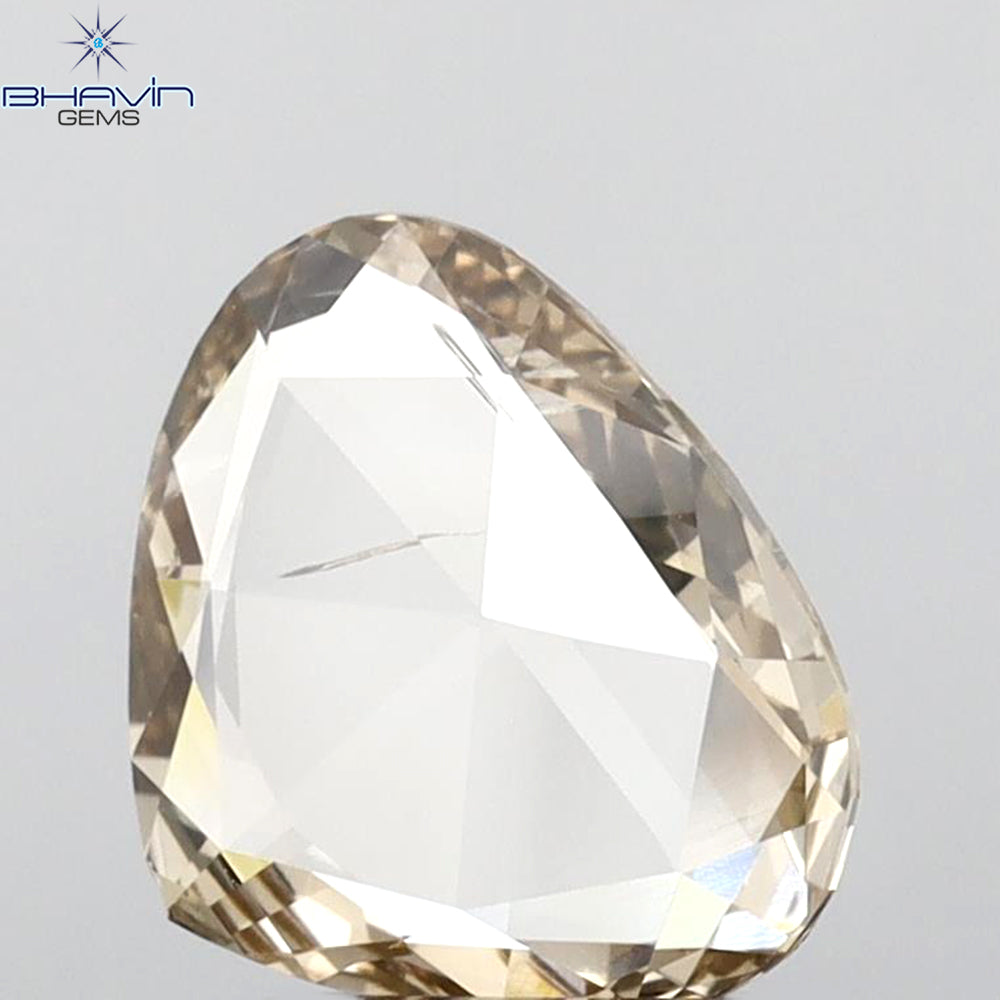 1.26 CT Heart Shape Natural Diamond Brown Color SI1 Clarity (10.03 MM)