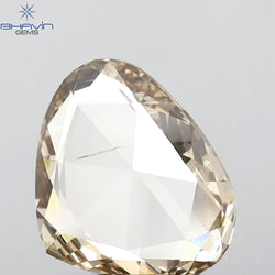 1.26 CT Heart Shape Natural Diamond Brown Color SI1 Clarity (10.03 MM)