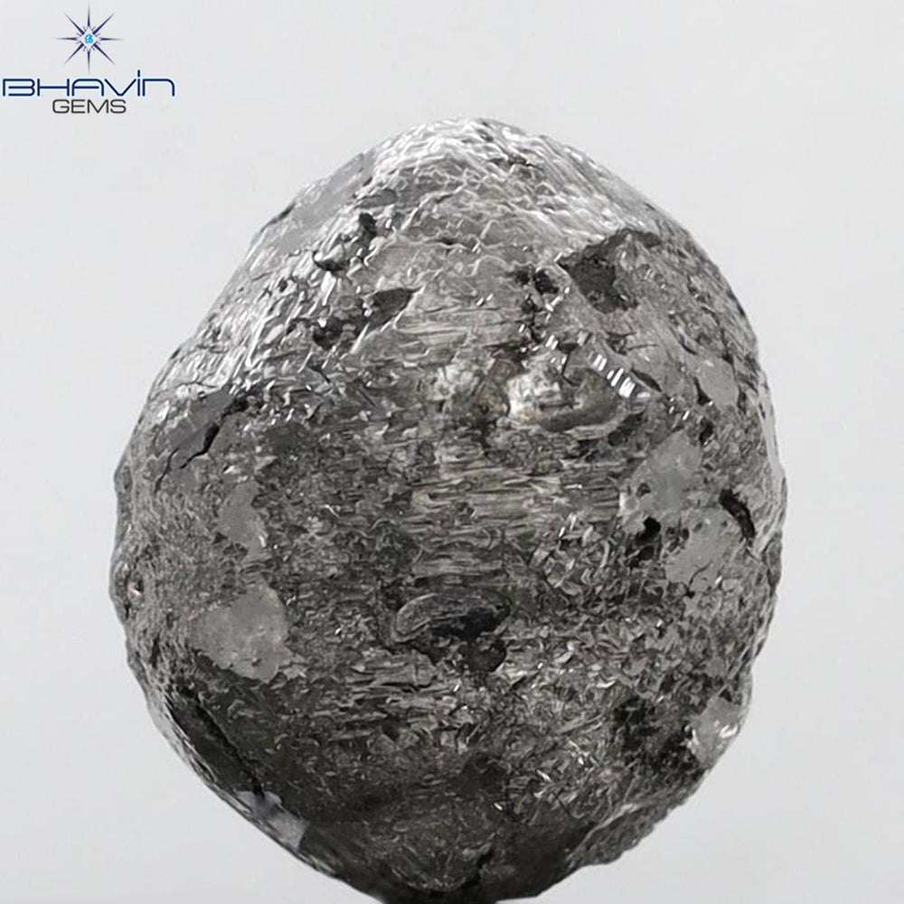 18.88 CT Rough Shape Natural Diamond Salt And Pepper Color I3 Clarity