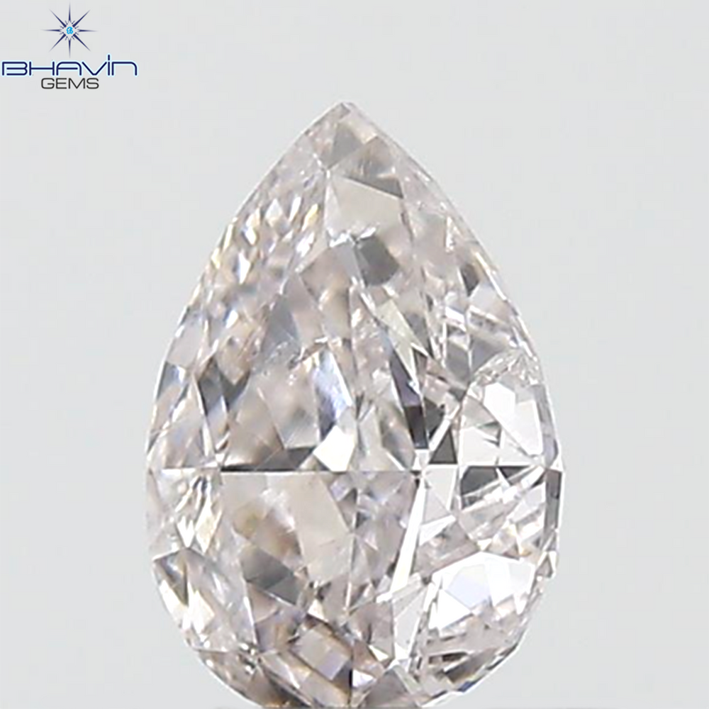 GIA Certified 0.50 CT Pear Diamond Pink Color Natural Loose Diamond (6.17 MM)