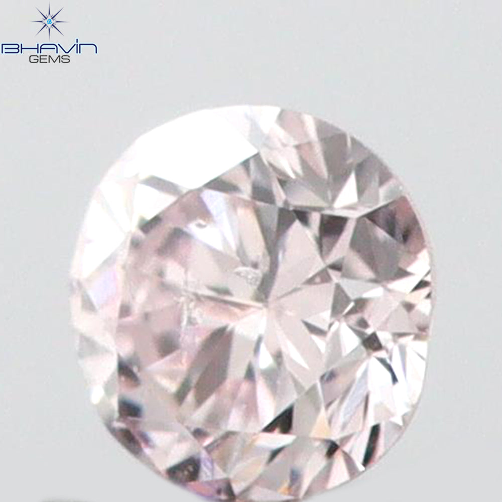 0.05 CT Round Shape Natural Diamond Pink (Argyle) Color SI2 Clarity (2.40 MM)