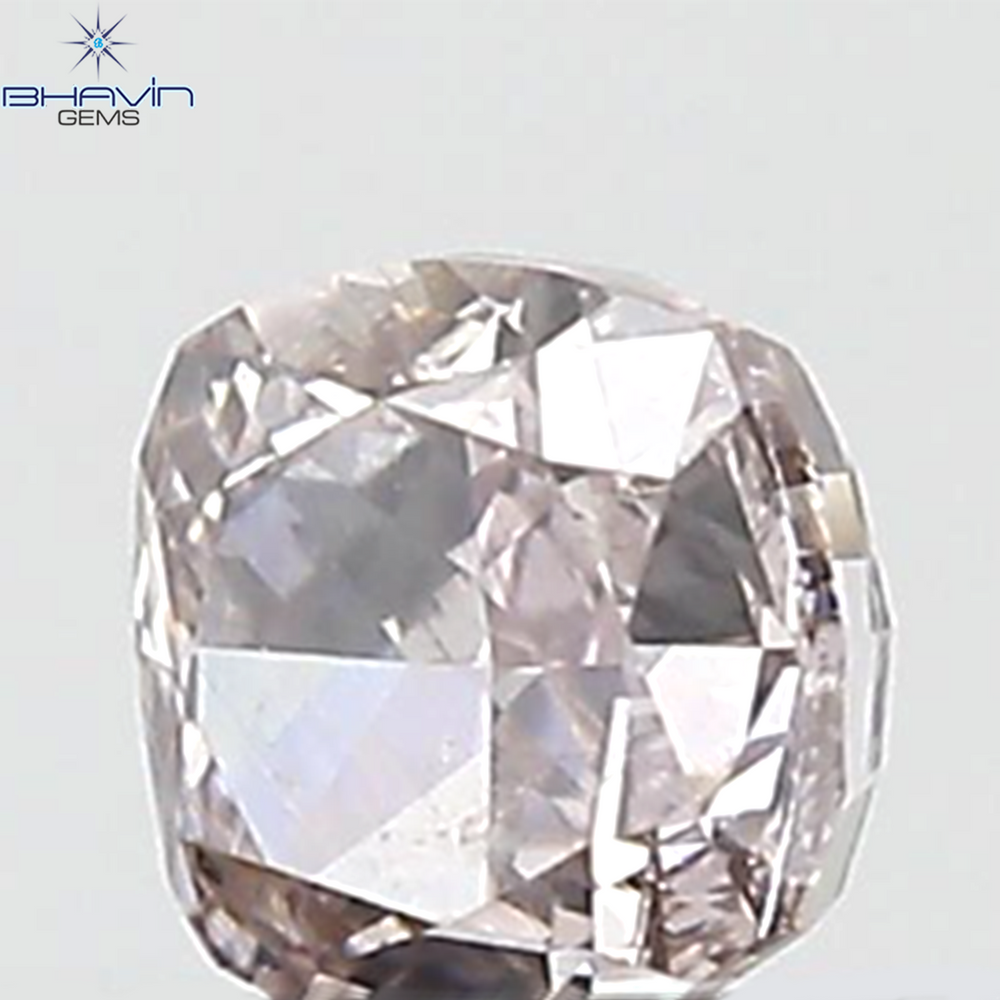 GIA Certified 0.30 CT Cushion Diamond Pink Brown Color Natural Loose Diamond SI2 Clarity (3.64 MM)
