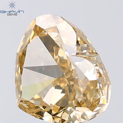 1.03  CT Heart Shape Natural Diamond Brown Orange Color VS1 Clarity (6.52 MM)