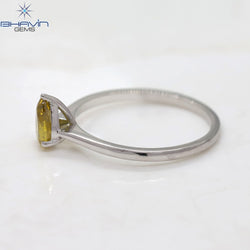 Pear Diamond Natural Diamond Ring Yellow Color Gold Ring Engagement Ring