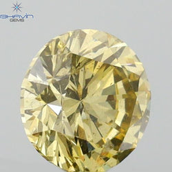 0.52 CT Round Shape Natural Diamond Green (Chameleon) Color VS2 Clarity (4.97 MM)