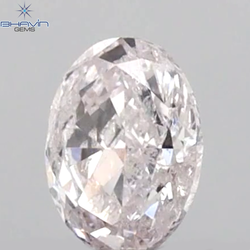 0.24 CT Oval Shape Natural Diamond Pink Color SI2 Clarity (4.33 MM)