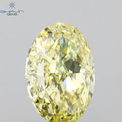GIA Certified 1.01 CT Oval Shape Natural Diamond Yellow Color SI2 Clarity (7.01 MM)