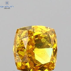 0.08 CT Cushion Shape Natural Loose Diamond Yellow Color VS1 Clarity (2.40 MM)