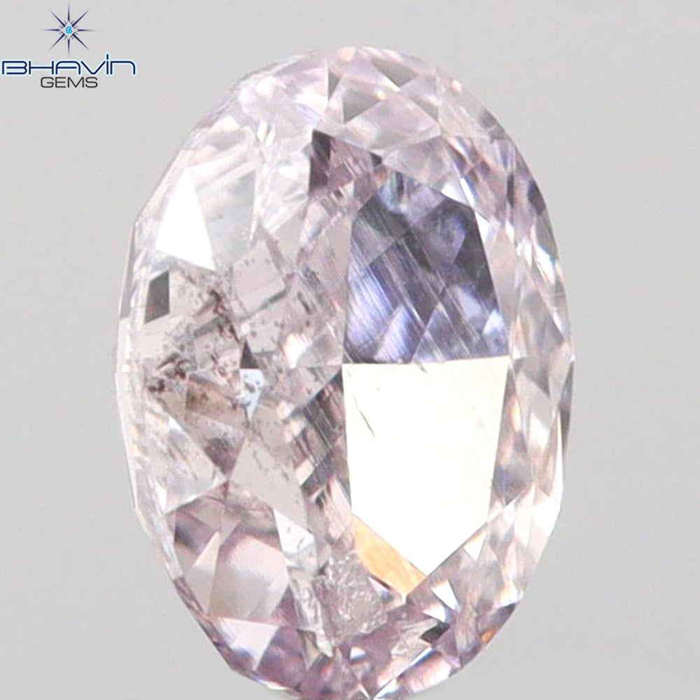 0.27 CT Oval Shape Natural Diamond Pink Color I1 Clarity (4.54 MM)