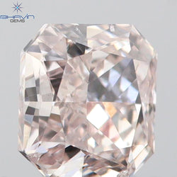 GIA Certified 0.36 CT Radiant Shape Natural Diamond Pinkish Brown Color SI2 Clarity (4.10 MM)