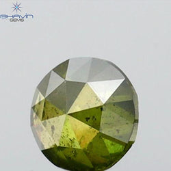 0.20 CT Round Rose Cut Shape Natural Diamond Green Color I2 Clarity (4.00 MM)
