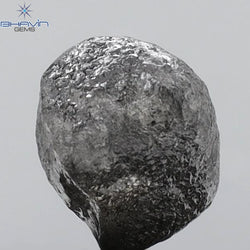 2.49 CT Rough Shape Natural Diamond Salt And Pepper Color I3 Clarity (7.36 MM)