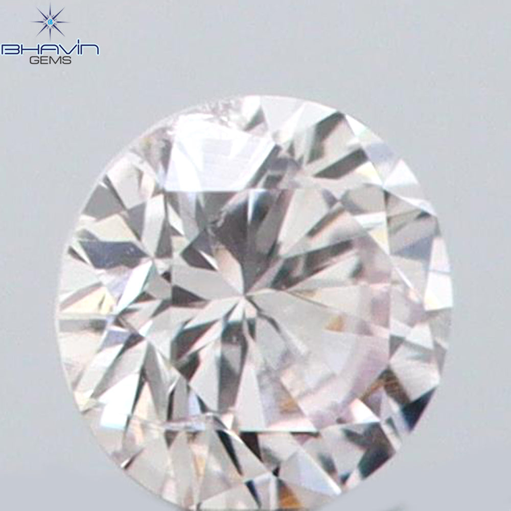 0.03 CT Round Shape Natural Diamond Pink (Argyle) Color SI1 Clarity (1.55 MM)