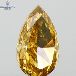 0.50 CT Pear Shape Natural Diamond Green (Chameleon) Color VS2 Clarity (6.46 MM)