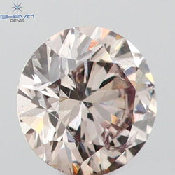 0.12 CT Round Shape Natural Diamond Pink Color SI1 Clarity (3.28 MM)