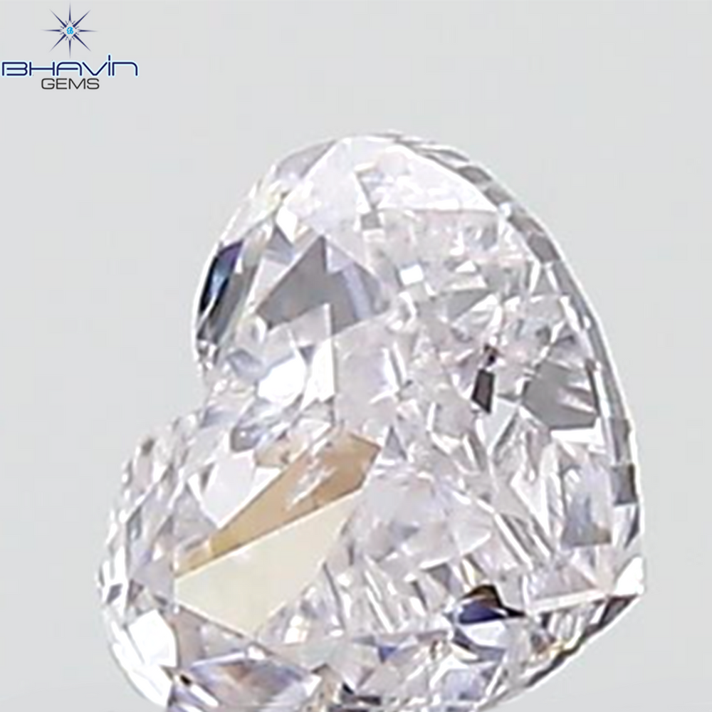 GIA Certified 0.25 CT Heart Diamond Pink Color Natural Loose Diamond (3.97 MM)