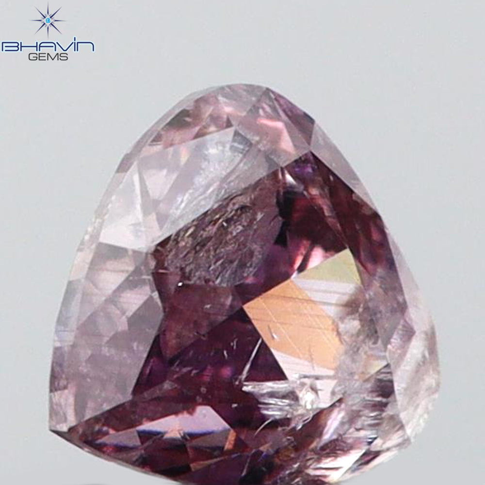 0.29 CT Heart Shape Natural Diamond Pink Color I2 Clarity (4.05 MM)