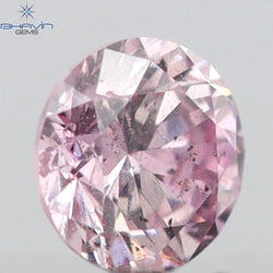 0.04 CT Round Shape Natural Diamond Pink (Argyle) Color SI1 Clarity (2.24 MM)
