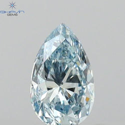 0.18 CT Pear Shape Natural Diamond Blue Color VS1 Clarity (4.70 MM)