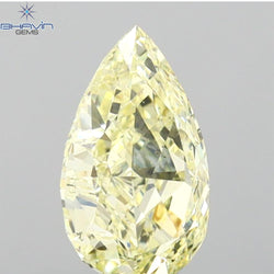 GIA Certified 1.03 CT Pear Natural Diamond Yellow Color SI1 Clarity (8.51 MM)
