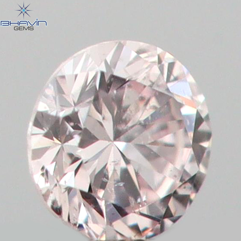 0.03 CT Round Shape Natural Diamond Pink Color SI1 Clarity (2.00 MM)